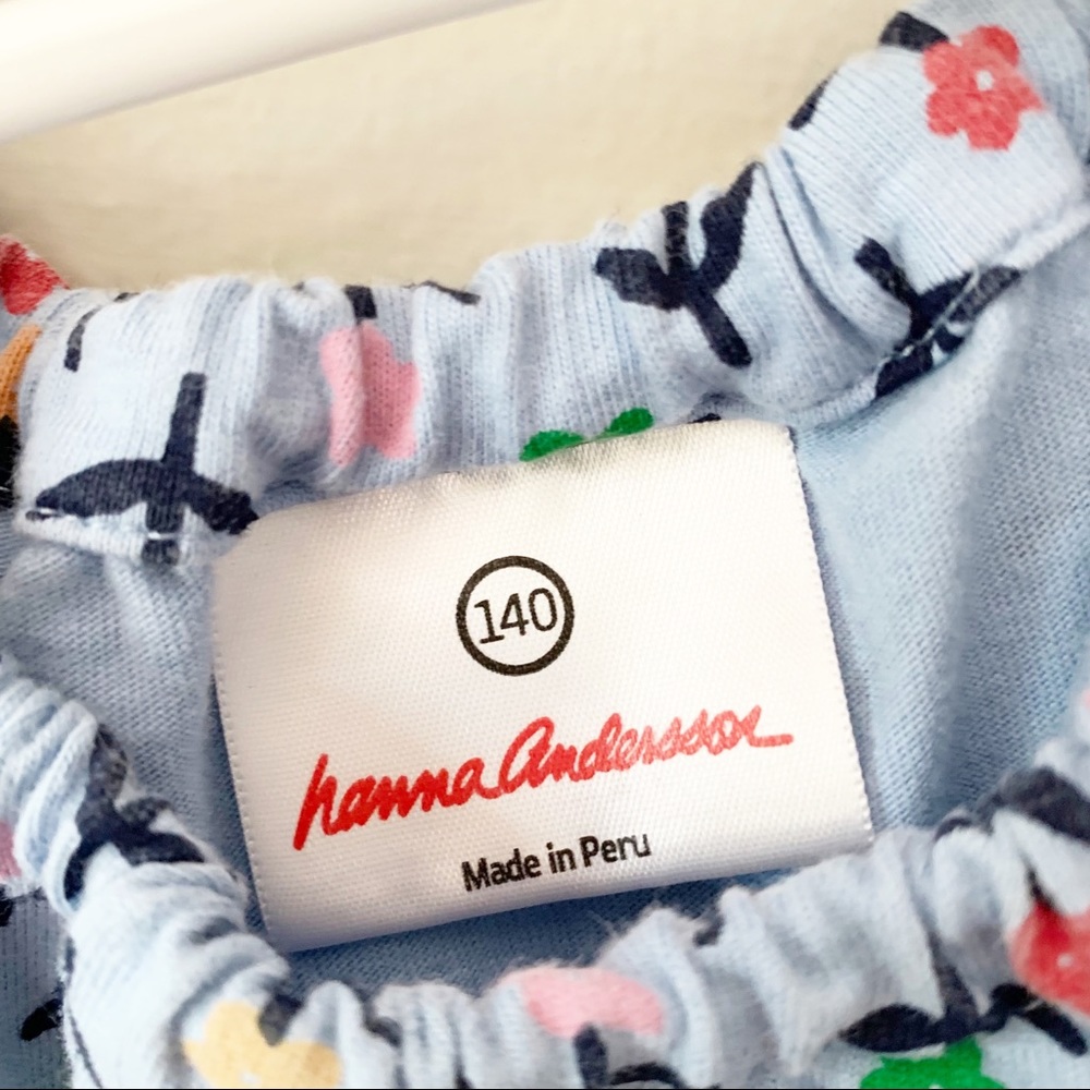 Hanna Andersson Floral Tie Top | 140 = US 10 - Picture 3 of 4
